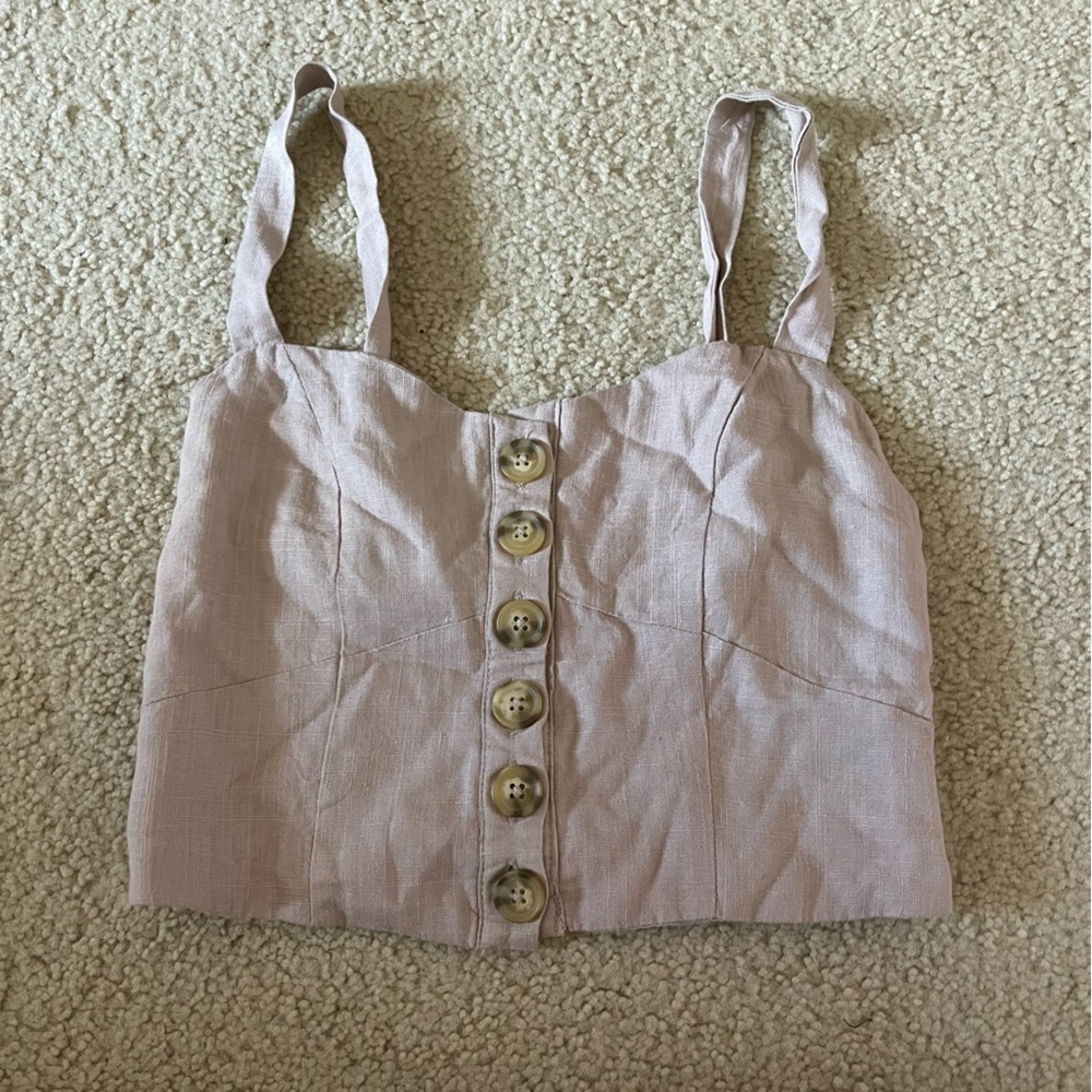 2 for $10 Pink Cropped Tank Top